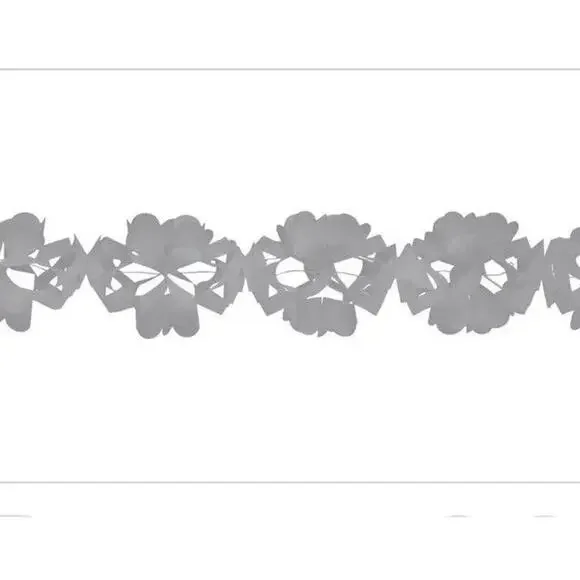 Creative Converting‎ Tissue Gray Garland Party Decor 10' Long Birthday Wedding