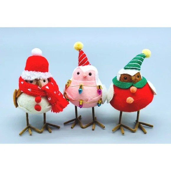 Target Wondershop Featherly Friends‎ Mini Birds 2023 Christmas Set of 3