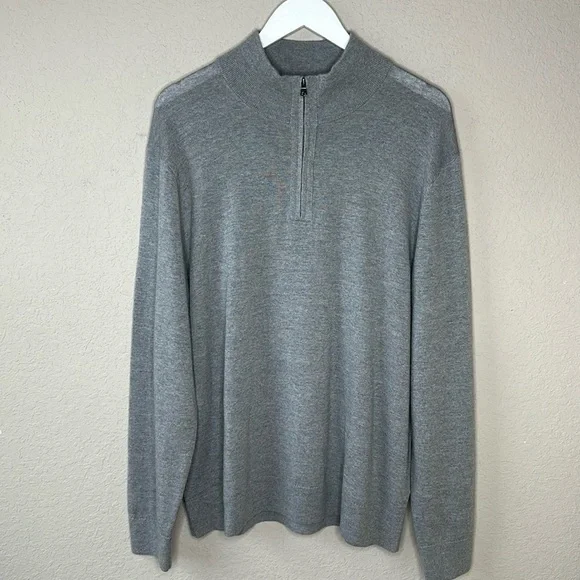 Banana Republic 100% Italian Merino Wool by‎ Baruffa Quarter Zip Sweater Size XL