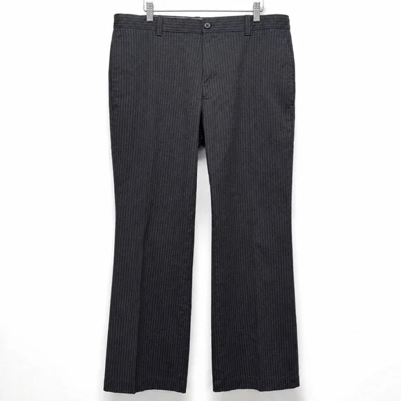 Banana Republic Tailored Fit Men's Wool Dress Pants Gray Pinstripe 32x30