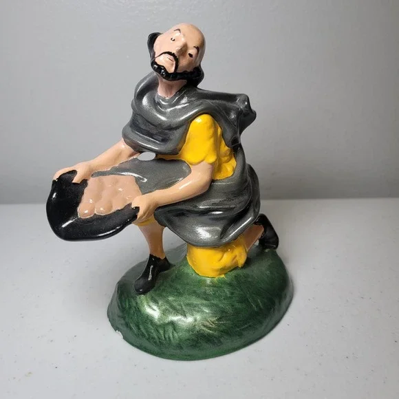 Pacific Mold Egg Offering Vintage Ceramic Nativity Piece‎ Kneeling Man Figurine