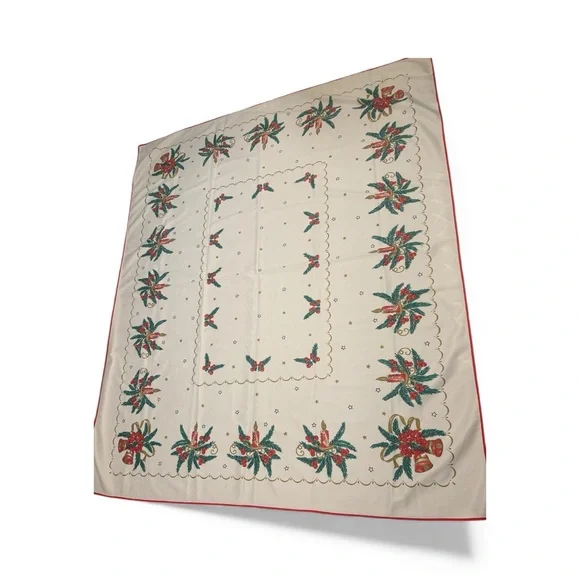 Vintage Holiday Decor tablecloth 55 X 65 new in package