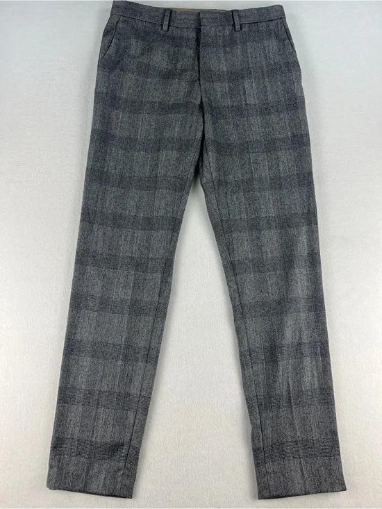 Banana Republic Gray Plaid Dress Pants