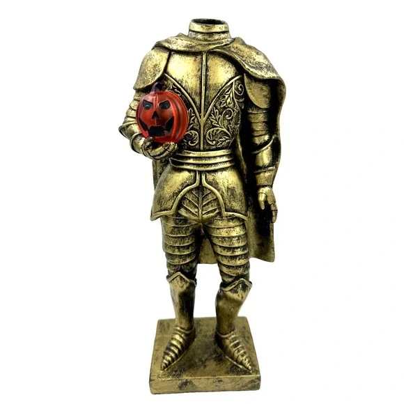 Martha Stewart Halloween Golden Knight Headless Horseman LED Light Up 14in