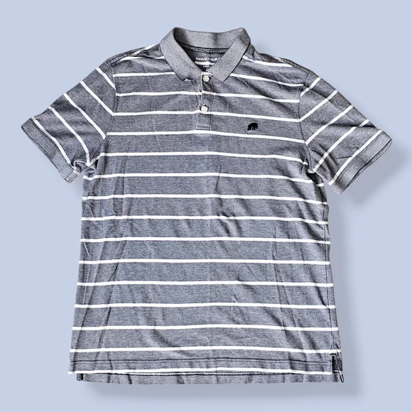 ⛳ Banana Republic Mens Collared Striped Polo - Size L