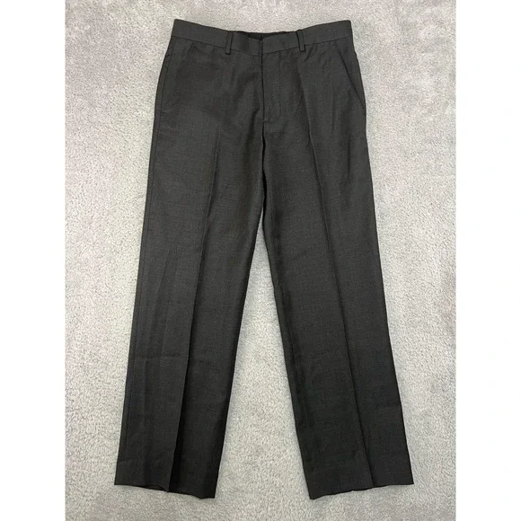 Banana Republic Pants Mens 33x30 (Tag 32x32) Gray 100% Wool Straight Dress