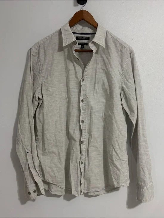 Banana Republic Camden Fit Men’s Medium Slate Gray Preppy Button Down