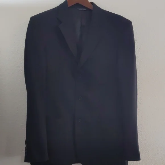 Banana Republic Classic Black Suit Jacket Blazer 100% Wool like New 40R