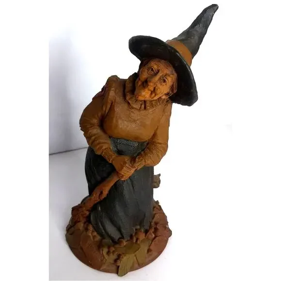 Vintage Tom Clark Cairn Studio Hazel Witch Gnome Halloween Figurine Signed 9