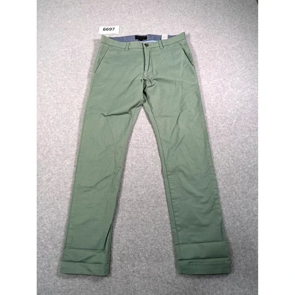 Banana Republic Chino Pants Mens 32x32 Mint‎ Green Fultone Skinny Leg Flat Front