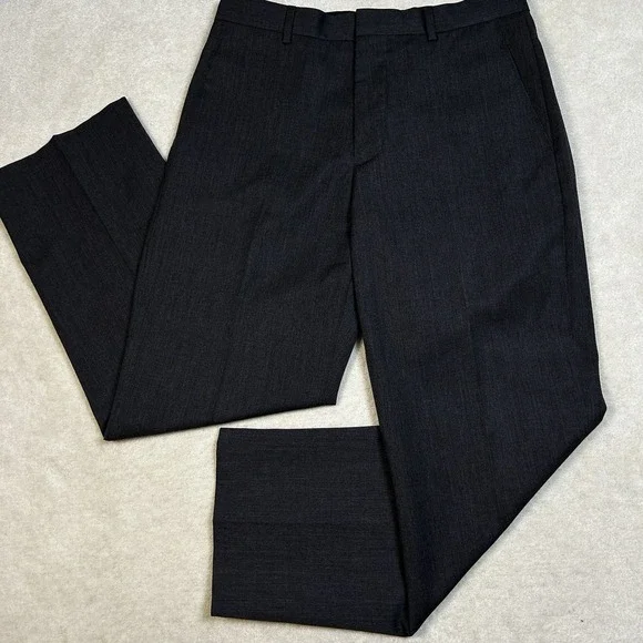 Banana Republic Wool Dress Pants Men's 33x30 Lined Dark Gray Flat Front