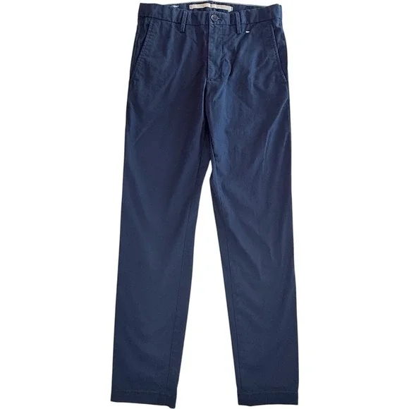 Banana Republic‎ Lived-In Chino Pants Mens 29x32 Navy Blue Skinny Fit Stretch