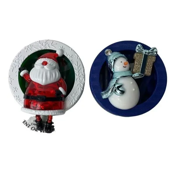 BATH AND BODY WORKS SANTA AND SNOWMAN CAR SCENTABLES