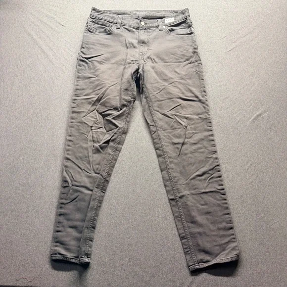 Banana Republic Traveler Pants Mens 34x34 Grey Athletic Tapered Fit Stretch
