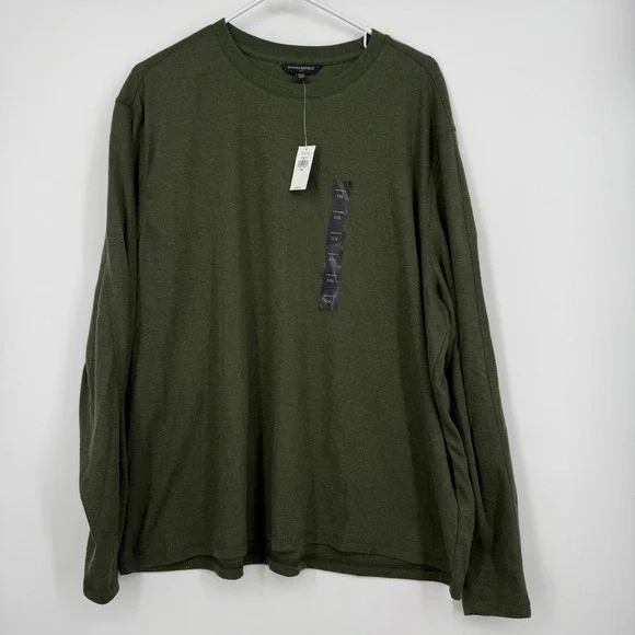 Banana Republic Men's Long Sleeve Crew Neck T-Shirt Olive‎ Green XXL Preppy