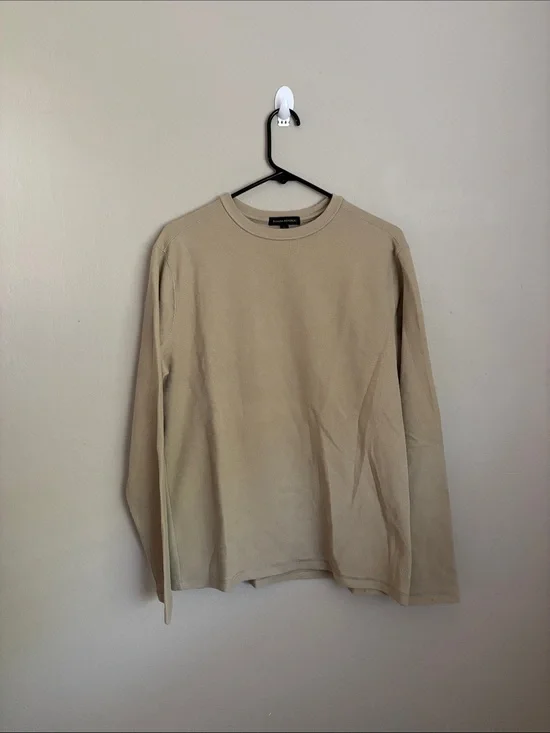 Banana Republic Men's Long Sleeve Crewneck Shirt - Beige size M