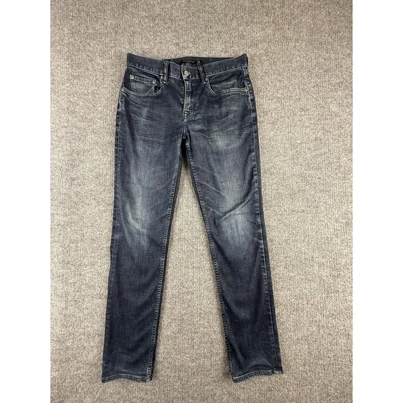 Banana Republic Jeans Mens 30x32 Blue Slim Fit Straight Stretch Dark Wash Denim