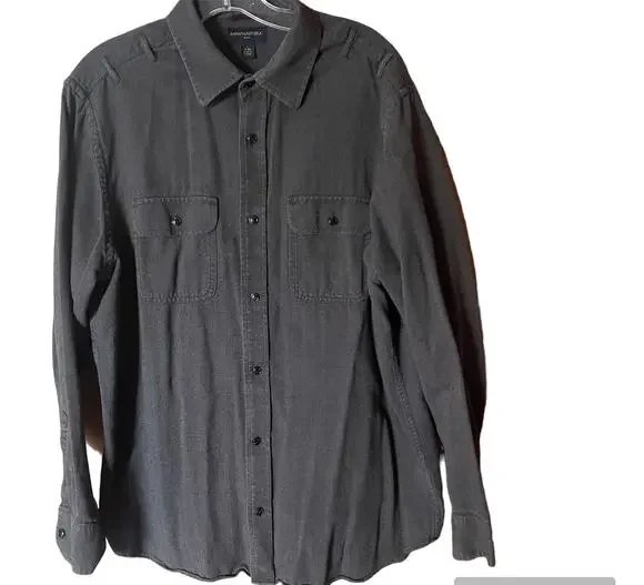 Banana Republic Mens Button Down Cotton Shirt Sz L 16/16.5