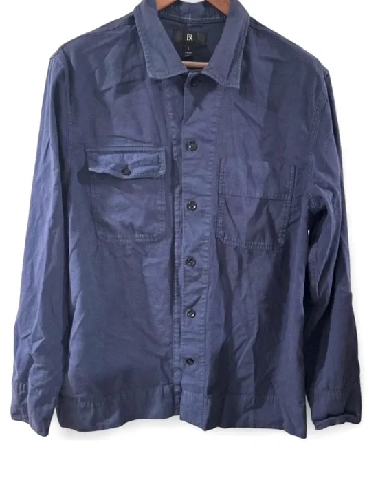 Banana Republic Casual Blue Button Down Sport Shirt Size Men’s Large