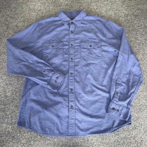 Banana Republic Mens XL Blue‎ Flannel Slim Fit Button Up Long Sleeve Soft Casual
