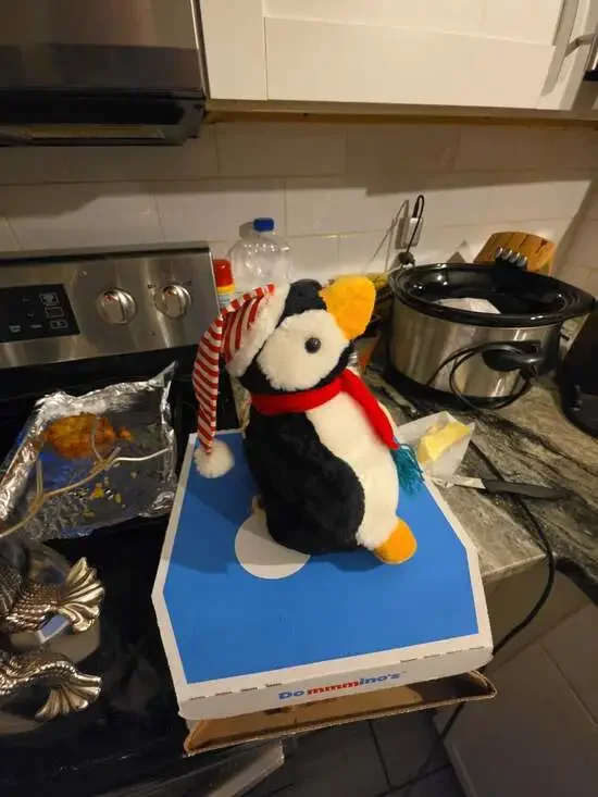 Vintage Plush Christmas Penguin