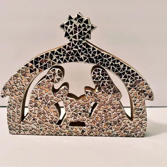 Mosaic Nativity Tabletop Decor - Home Holiday