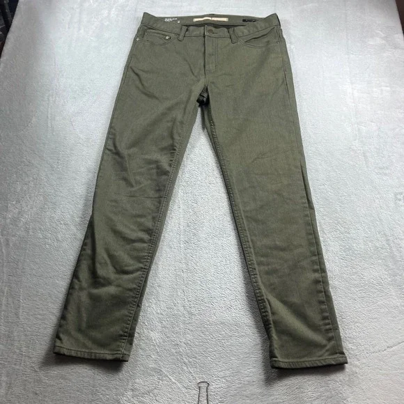 Banana Republic Travel Jean Slim Fit Mens 32x30 Olive Green Stretch Pants