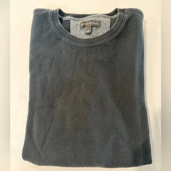 Banana Republic Men's Charcoal Crewneck Sweater