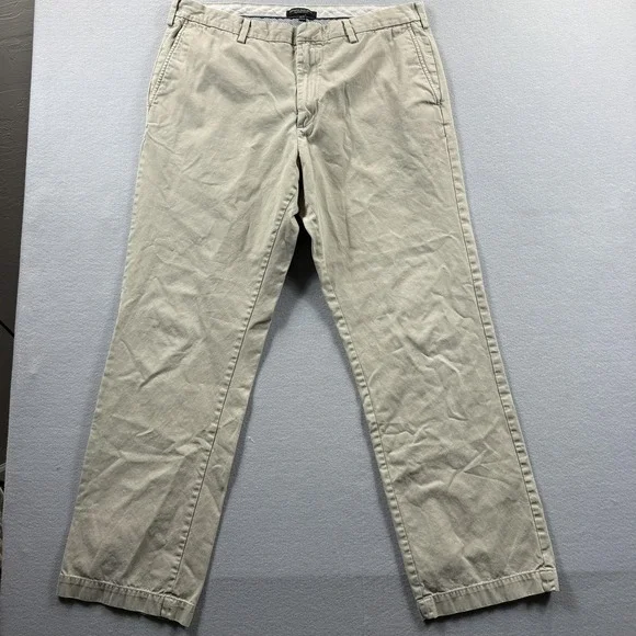 Banana Republic Emerson‎ Chino Pants Mens 38x34 (Fit 36x30) Beige Straight Leg