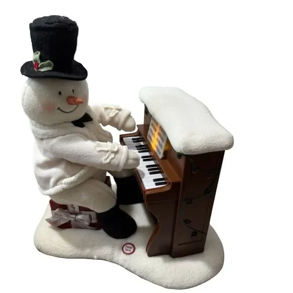 Hallmark 2005 Piano Playing Snowman Musical Christmas Lights & Animation READ