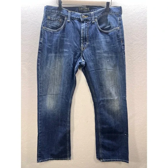 Banana‎ Republic Straight Leg Jeans Mens 33/30 Blue Denim Faded Cool Pants 3125