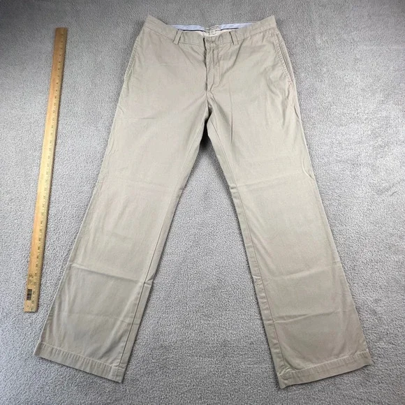 Banana Republic‎ Mens Chino Pants Khaki Wide Straight Leg 34x34 Kentfield Skater