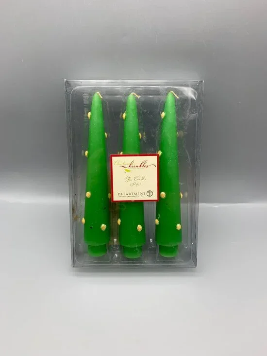 Department 56 Patience Brewster Christmas Krinkles Tree Candles (set of 3) in Pk