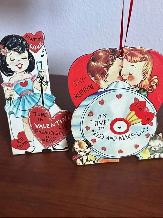 Vintage Valentine's Day Die-Cut Card Set