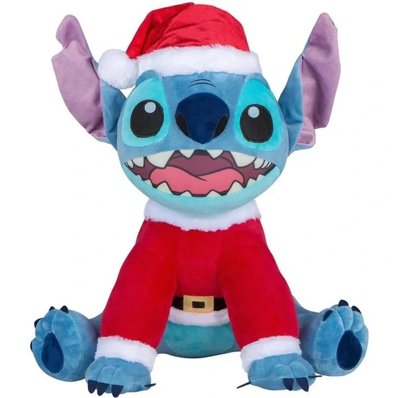 DISNEY Stitch Santa Holiday Christmas Door Greeter 16