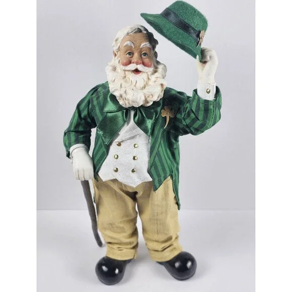 Clothtiques Possible Dreams Top O' The Mornin' St. Patrick's Irishman Santa