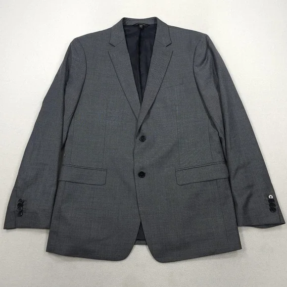 Banana Republic Blazer Mens 42R Gray Slim Fit Marzotto Wool Sport Coat Jacket