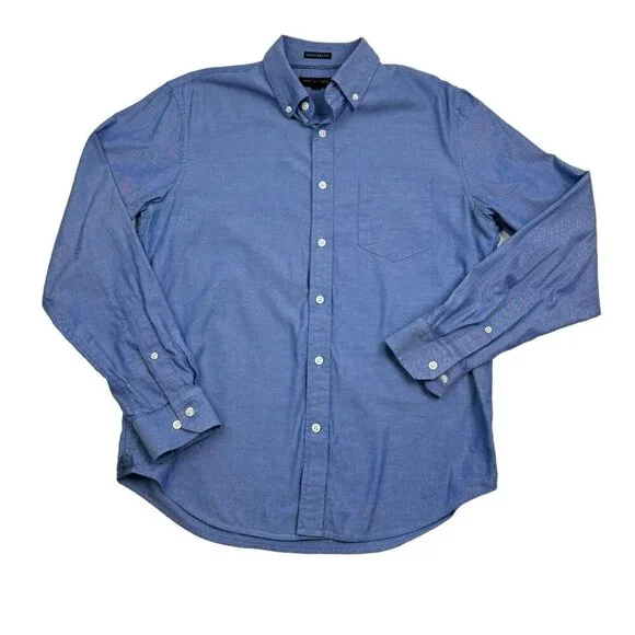 Banana Republic Untucked Fit Oxford Long Sleeve Button-Down Shirt Men's Size M
