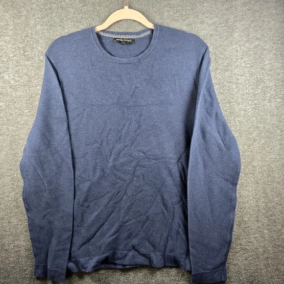 Banana Republic Men S Blue Marled Pullover Lightweight Sweater‎ Casual Everyday