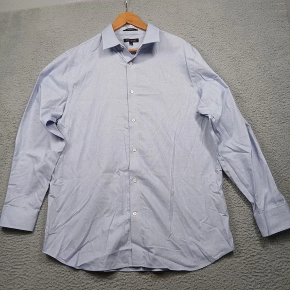 Banana Republic Dress Shirt Men's XL Blue‎ Standard Fit Non-Iron Cotton
