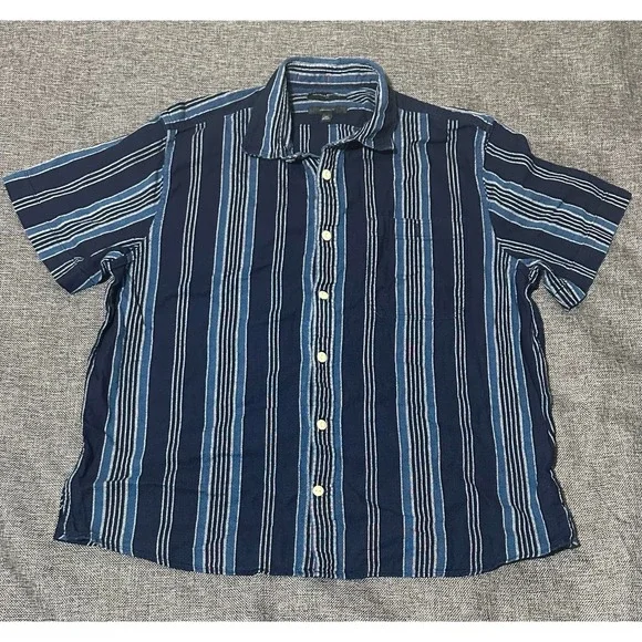 Banana Republic Standard Fit Men's XL Striped Short Sleeve‎ Shirt