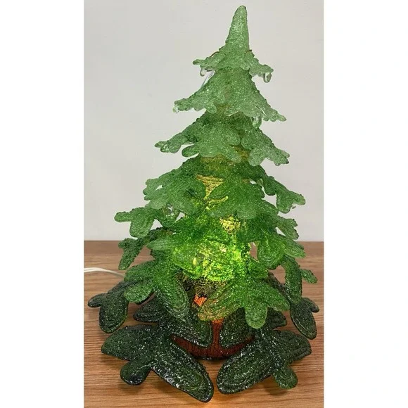 Rare Vintage Cracker Barrel Acrylic Light Up Holiday Christmas Ombre Tree NEW