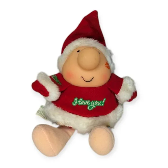Vintage 1986 American Greetings Santa Ziggy I Love You Plush Christmas
