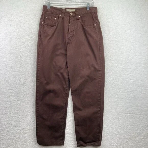 Banana Republic Mens Button Fly Jeans 32 X 32‎ Brown Relaxed Straight Leg Y2K