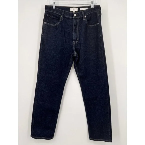 Banana‎ Republic Authentic Straight Jeans Mens 33x32 Dark Wash Indigo Denim