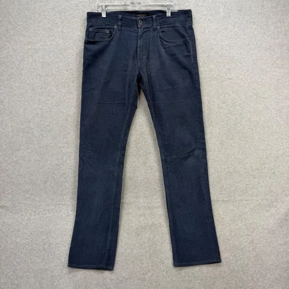 Banana Republic Corduroy Pants Mens 33x34 Blue Pima Cotton Cords Distressed‎