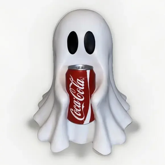 Coca-Cola Ghost Holding a Coke Can Halloween Figurine Summerween Viral TikTok