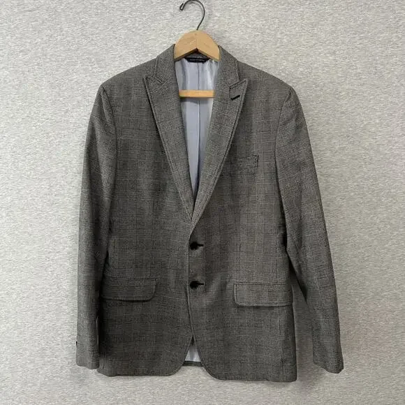 Banana Republic Blazer Mens 38R‎ Glen Plaid Sport Jacket Tailored Fit Italian