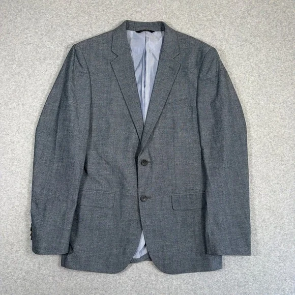 Banana Republic Blazer Mens 40 Regular Blue Tailored Slim Fit Cotton Sport Coat