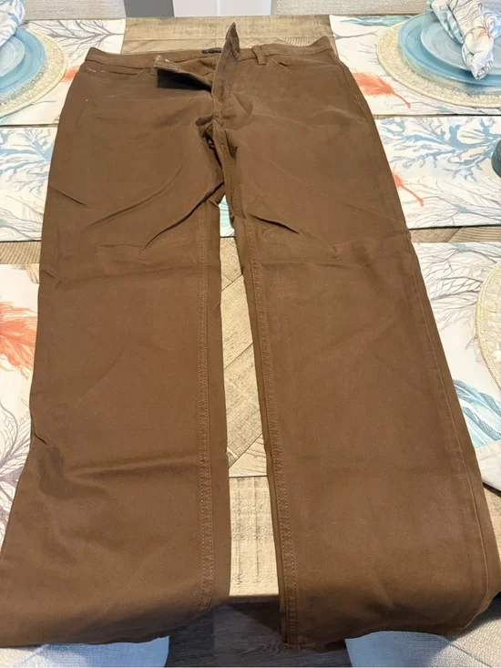 Banana Republic Traveler Brown Straight-Leg Pants